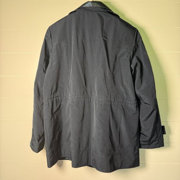 Gallery Women's Navy Trench Coat Removable Liner Sz XL - Picture 5 of 16